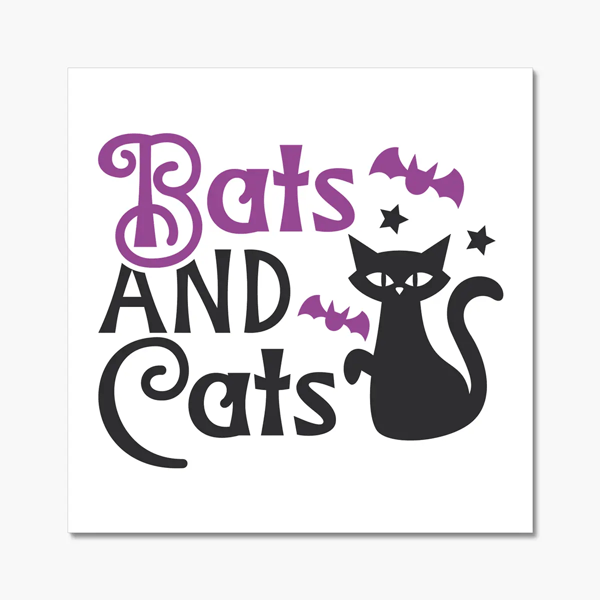 Bats And Cats 2 - New Art Tile by doingly