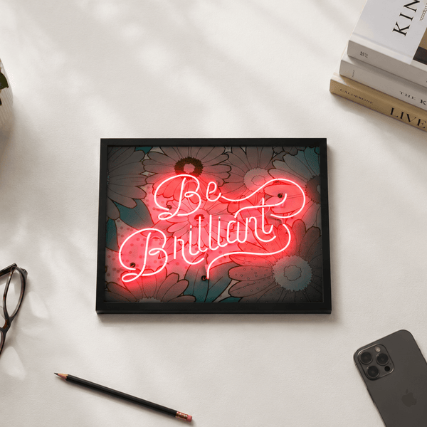 Be Brilliant 1 - Floral Art Tile by doingly