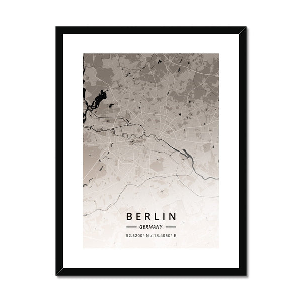 Berlin Map Prints 3 - Map Matte Print by doingly