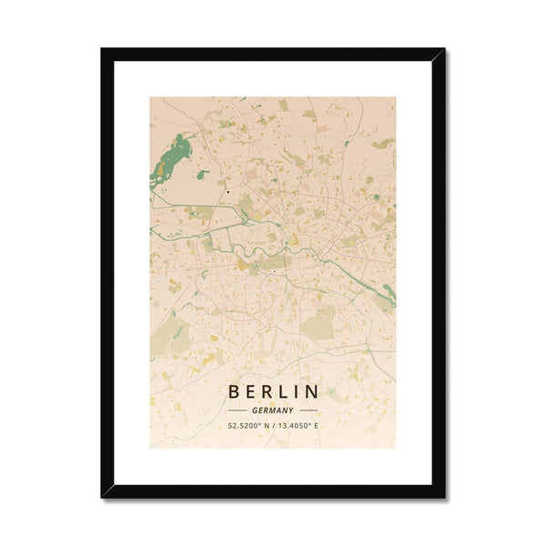 Berlin Map Prints 4 - Map Matte Print by doingly