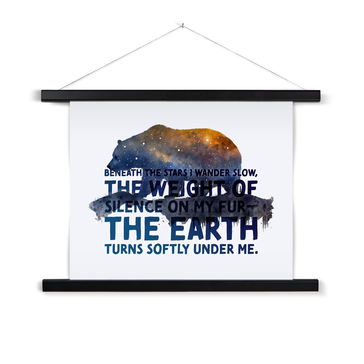 Celestial Starry Night - Bear 1 - Animal Poster Print by doingly