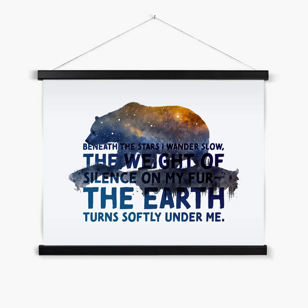 Celestial Starry Night - Bear 4 - Animal Poster Print by doingly