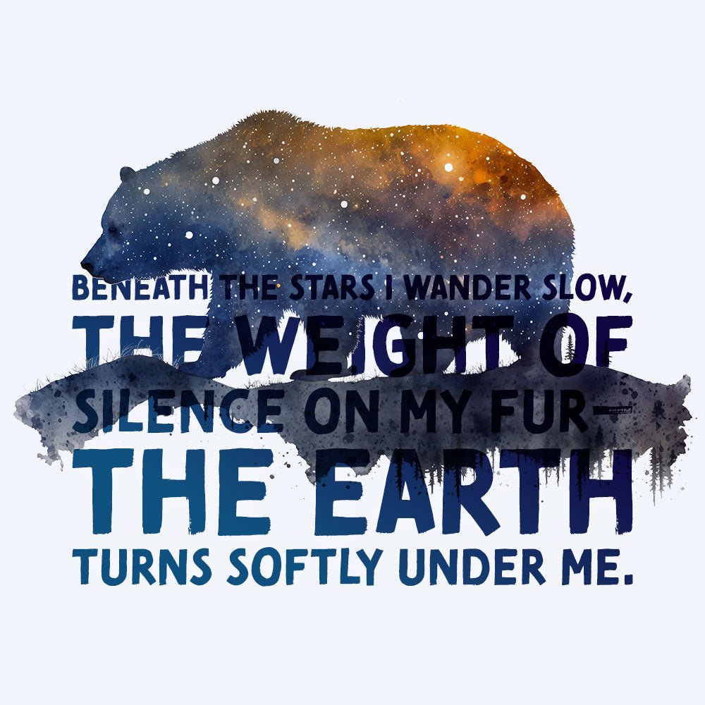 Celestial Starry Night - Bear 2 - Animal Poster Print by doingly