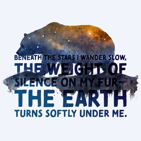 Celestial Starry Night - Bear 2 - Animal Poster Print by doingly