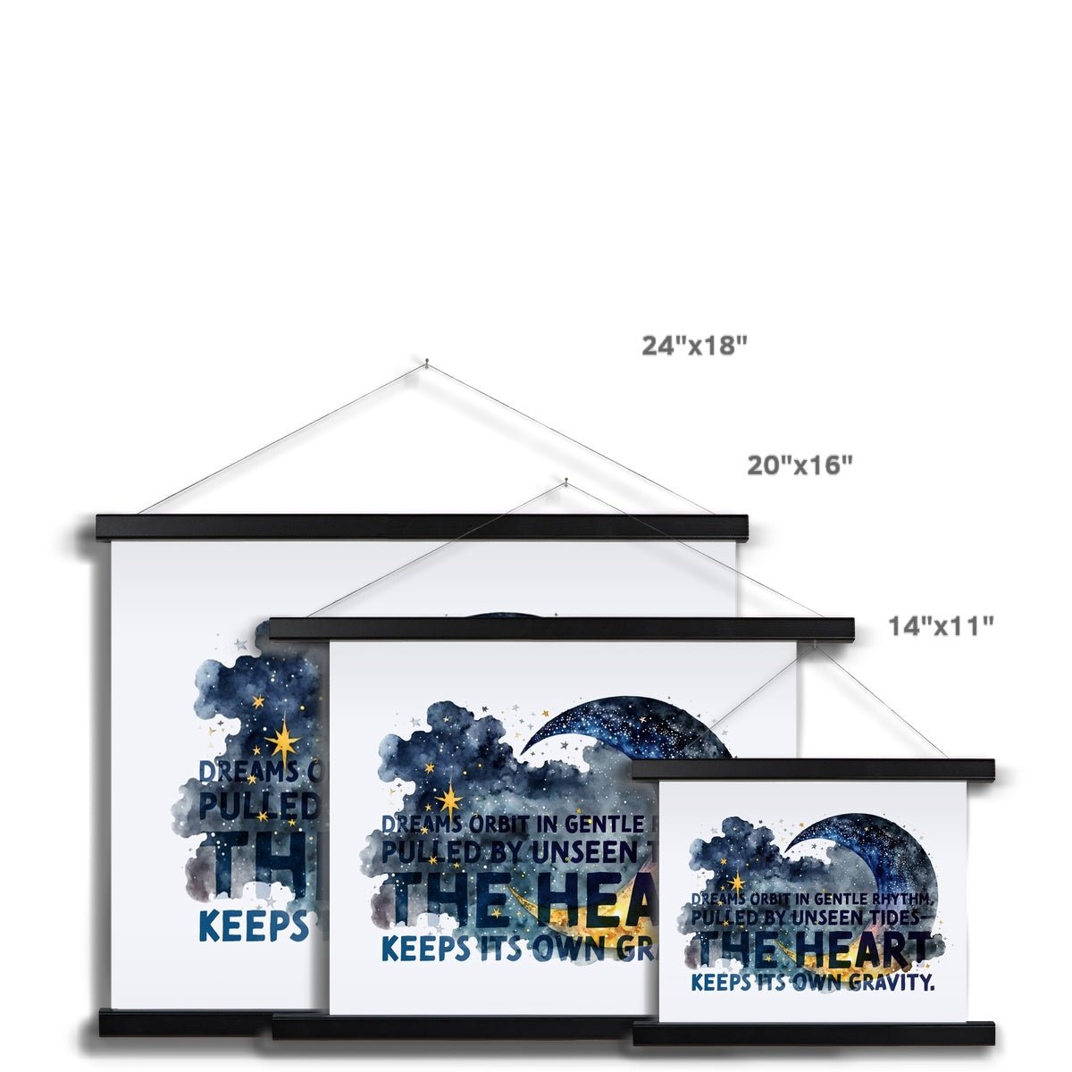 Celestial Starry Night - Moon 3 5 - Poster Poster Print by doingly