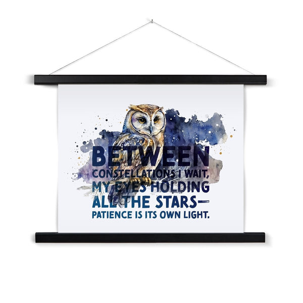 Celestial Starry Night - Owl 1 - Animal Poster Print by doingly