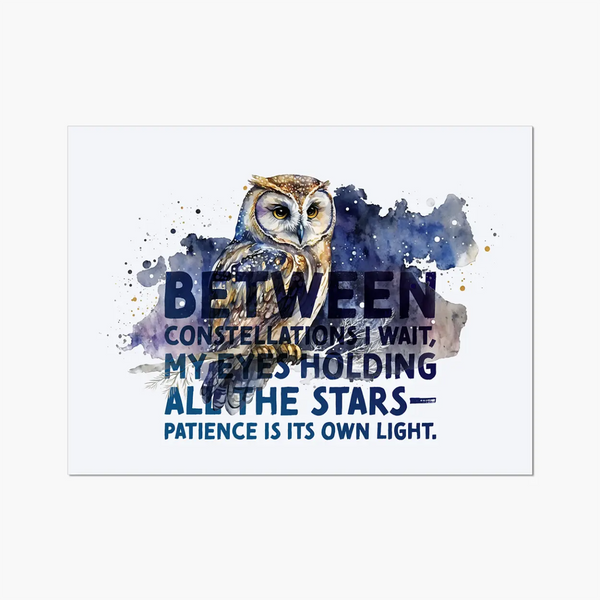 Celestial Starry Night - Owl 3 - Animal Poster Print by doingly