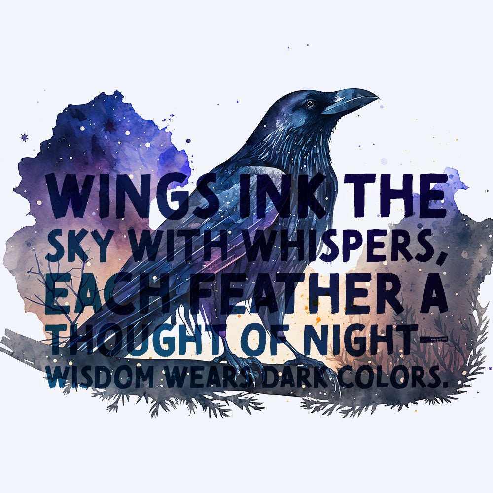 Celestial Starry Night - Raven 2 - Animal Poster Print by doingly