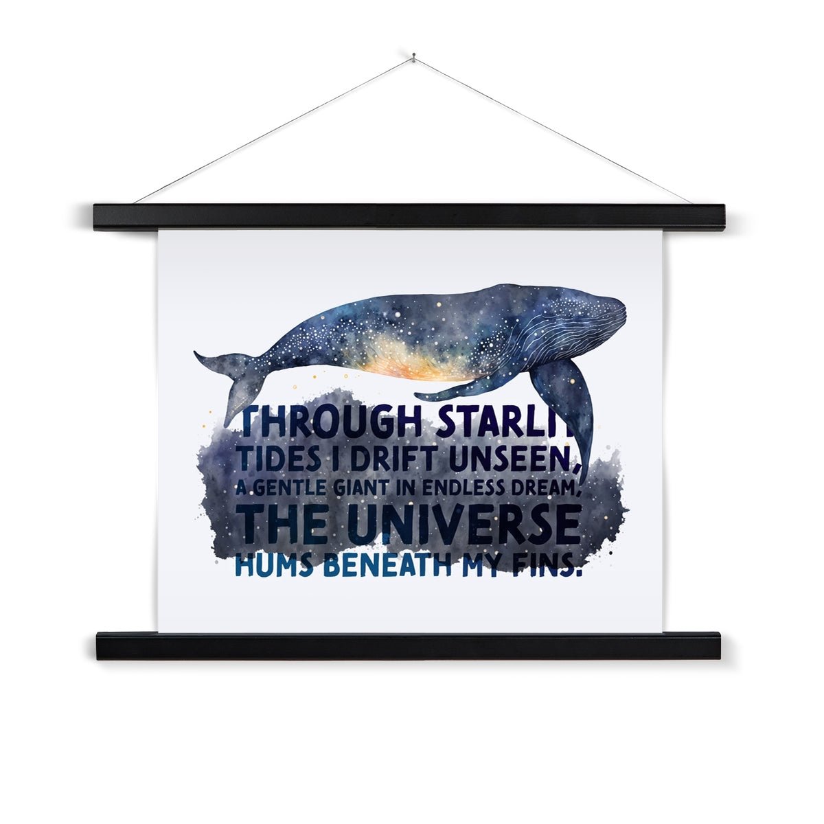 Celestial Starry Night - Whale 1 - Animal Poster Print by doingly
