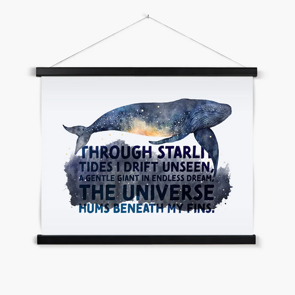 Celestial Starry Night - Whale 4 - Animal Poster Print by doingly