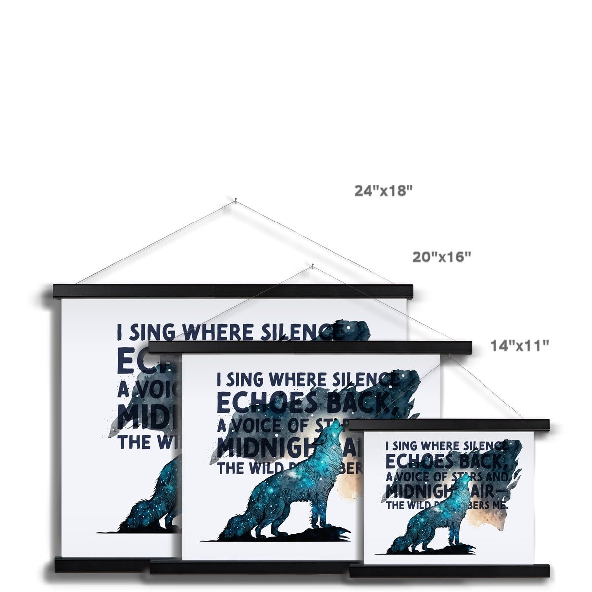 Celestial Starry Night - Wolf 5 - Animal Poster Print by doingly