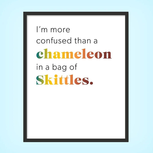 Chameleon Skittles 1 - Laugh Art Tile by doingly