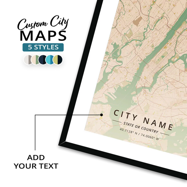 Custom Map 1 - Map Matte Print by doingly