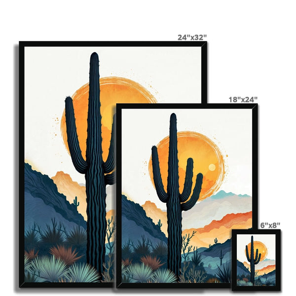 Desert Cactus 5 - Landscapes Framed Print by doingly