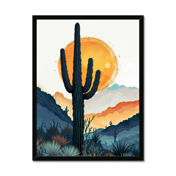 Desert Cactus 1 - Landscapes Framed Print by doingly