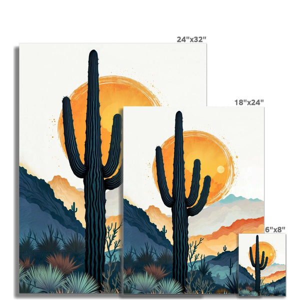 Desert Cactus 6 - Landscapes Framed Print by doingly