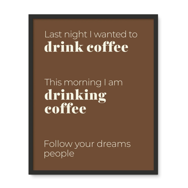 Drink Coffee 3 - Laugh Art Tile by doingly