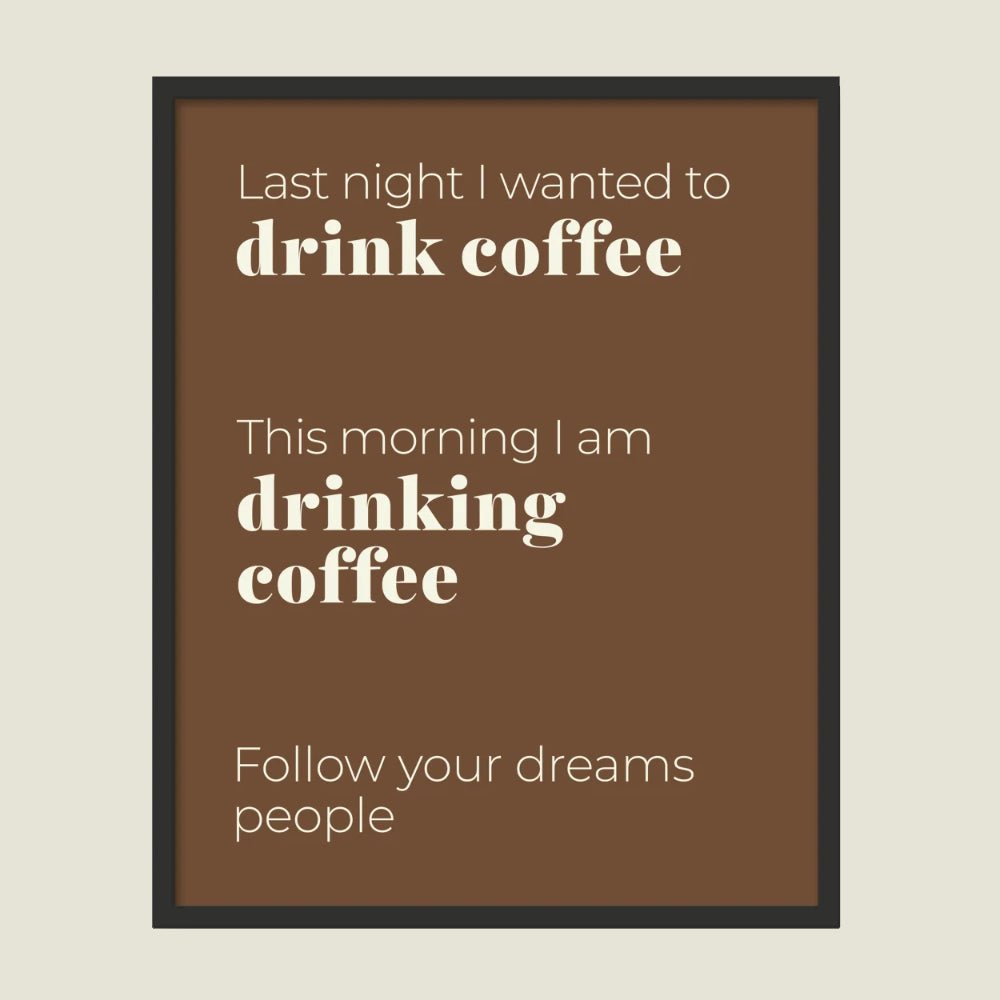 Drink Coffee 1 - Laugh Art Tile by doingly