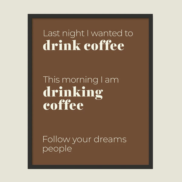 Drink Coffee 1 - Laugh Art Tile by doingly
