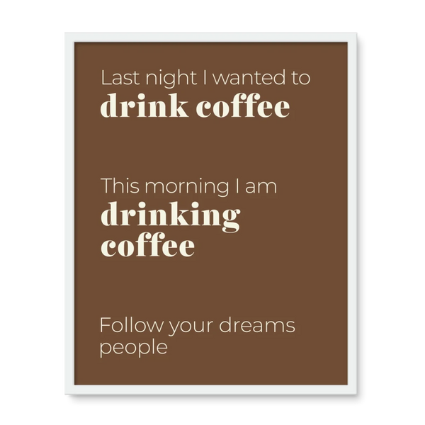 Drink Coffee 4 - Laugh Art Tile by doingly