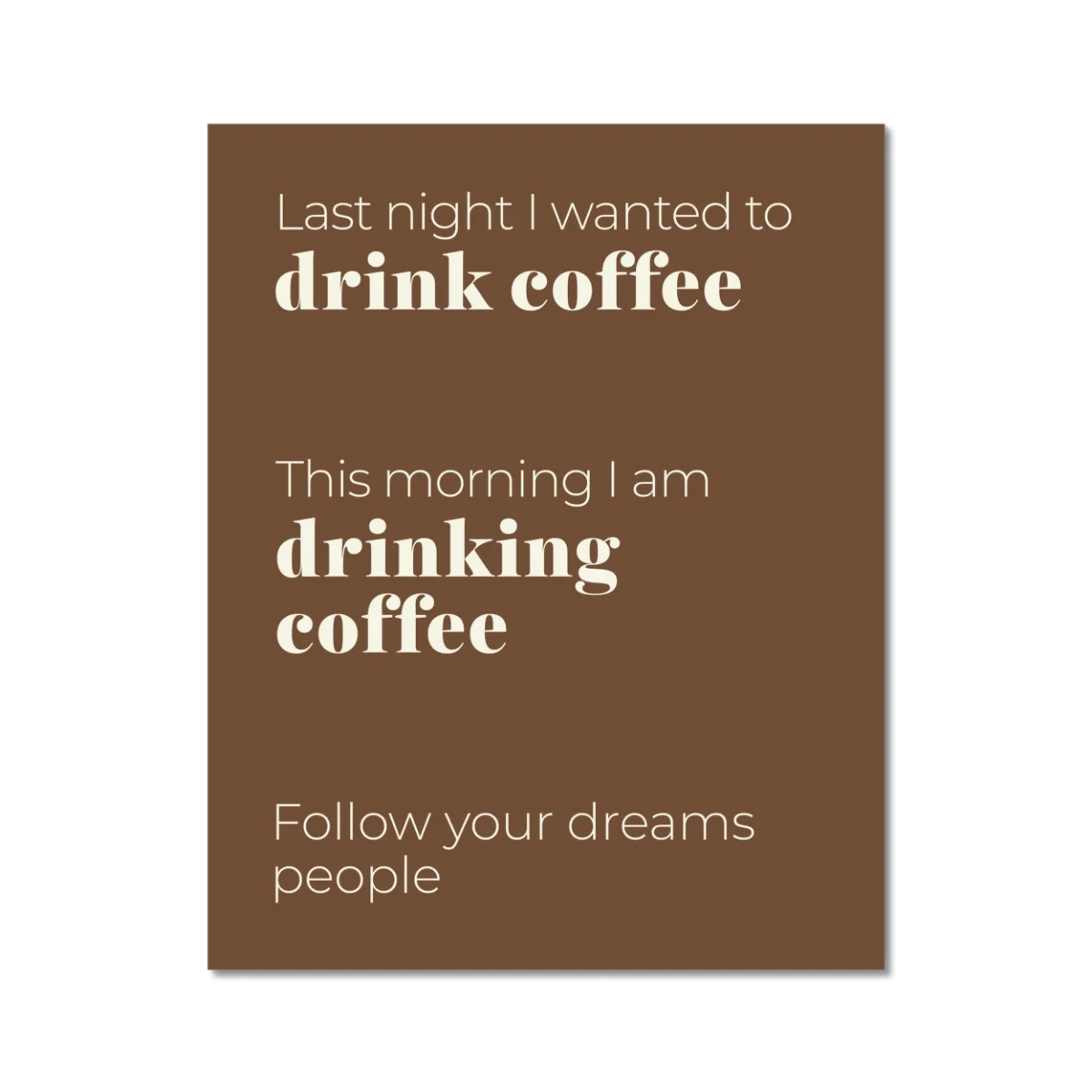 Drink Coffee 2 - Laugh Art Tile by doingly