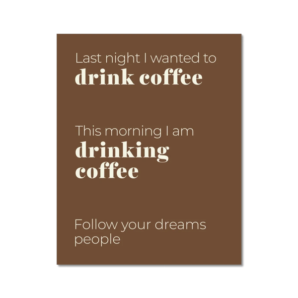 Drink Coffee 2 - Laugh Art Tile by doingly