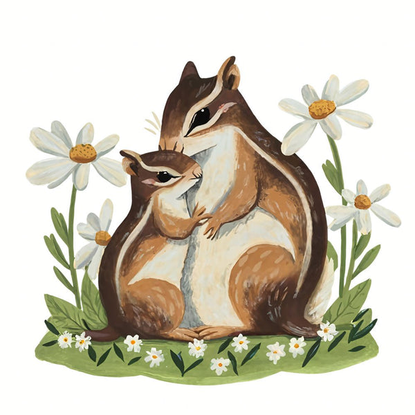 Enchanted Bonds - Chipmunk 2 - Animal Poster Print by doingly