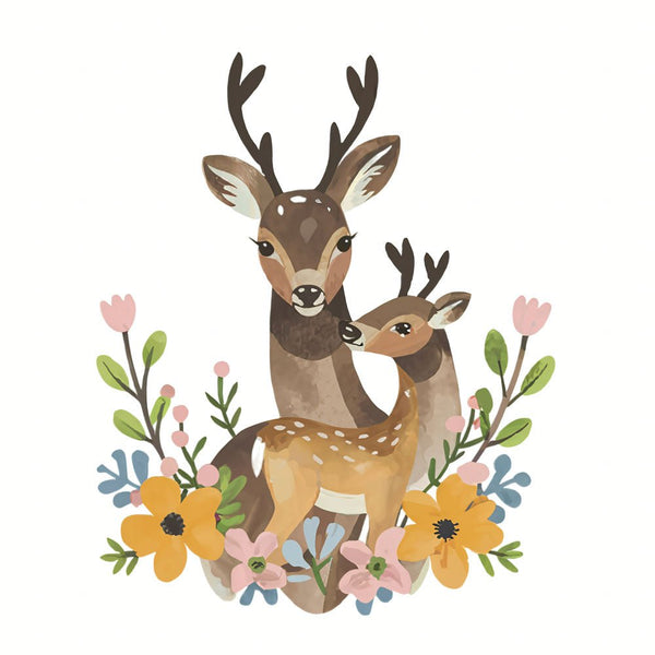 Enchanted Bonds - Deer 2 - Animal Poster Print by doingly