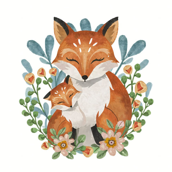 Enchanted Bonds - Fox 2 - Animal Poster Print by doingly