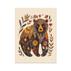 Folk Art Bear 6 - Animal Framed Print by doingly