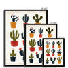 Folk Art Cacti 5 - Floral Classic Print by doingly