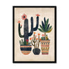 Folk Art Cactus 1 - Floral Framed Print by doingly