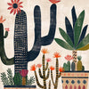 Folk Art Cactus 2 - Floral Framed Print by doingly