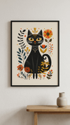 Folk Art Cat 3 - Animal Classic Print by doingly