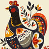 Folk Art Chicken 2 - Animal Framed Print by doingly