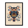 Folk Art Owl 1 - Animal Framed Print by doingly