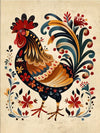 Folk Art Rooster 2 - Animal Classic Print by doingly