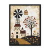 Folk Art Windmill 1 - Floral Framed Print by doingly