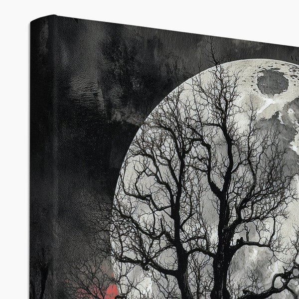 Full Moon Embrace 3 - Macabre Canvas Print by doingly