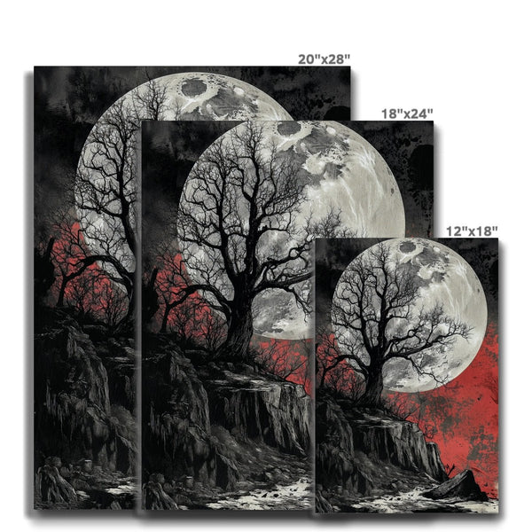 Full Moon Embrace 8 - Macabre Canvas Print by doingly