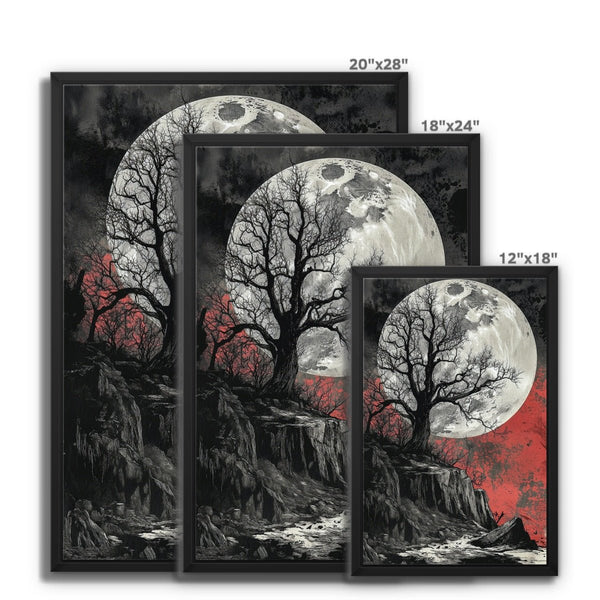 Full Moon Embrace 10 - Macabre Canvas Print by doingly