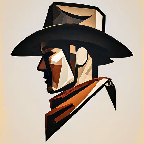 Geometric Cowboy 2 - New Framed Print by doingly