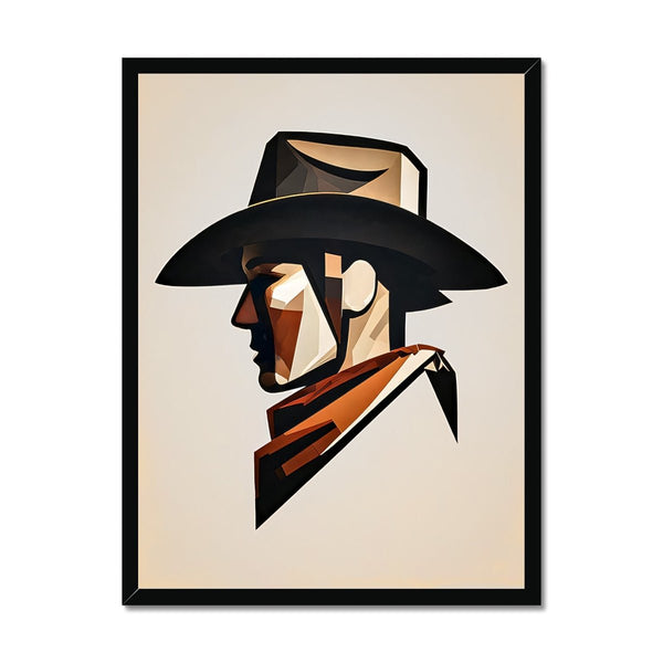 Geometric Cowboy 1 - New Framed Print by doingly