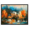 Golden Leaves & Urban Dreams 8 - Abstract Canvas Print by doingly