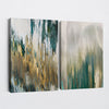 Green & Gold Pull 1 - Abstract Canvas Print by doingly