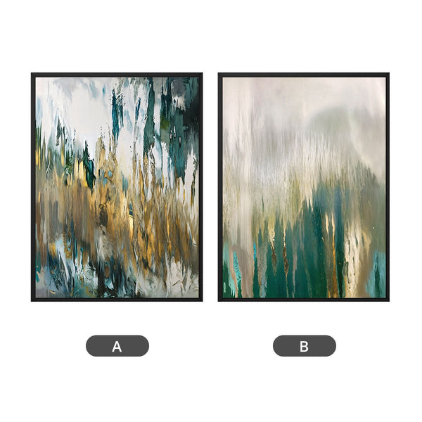 Green & Gold Pull 2 - Abstract Canvas Print by doingly