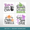 Halloween Art Tile Bundle 2 - Digital Digital Downloads by doingly