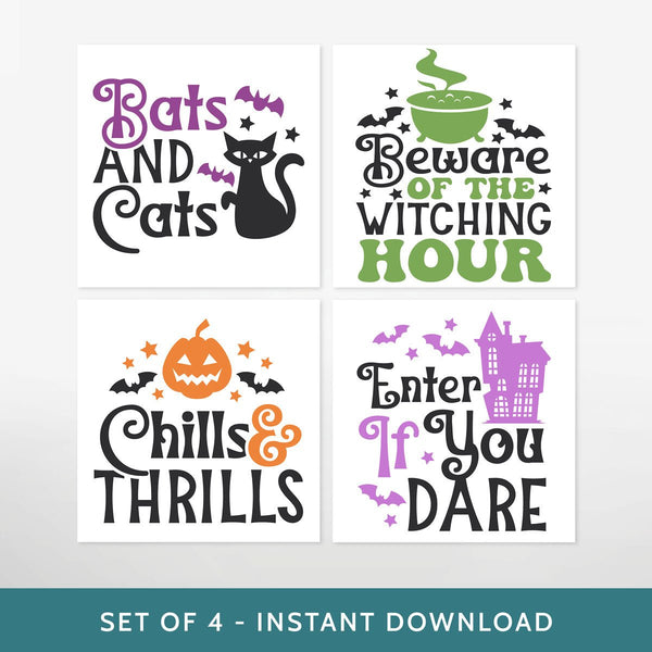 Halloween Art Tile Bundle 2 - Digital Digital Downloads by doingly