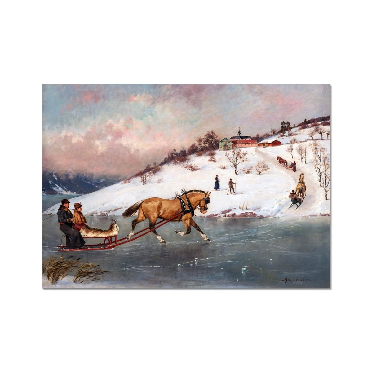 Horse and Sledge on the Ice 6 - New Fine art by doingly