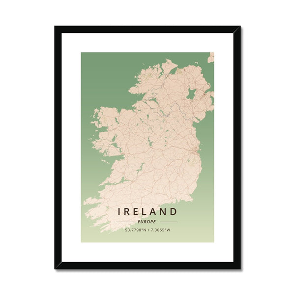 Ireland Map Prints 3 - Map Matte Print by doingly